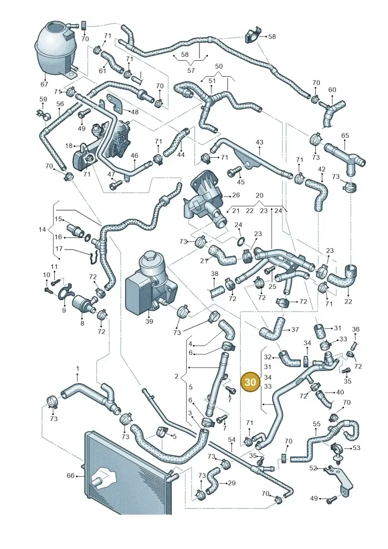 2H0122101K — Volkswagen Amarok twin cab (2012-2016) diagram 683121500, position 30