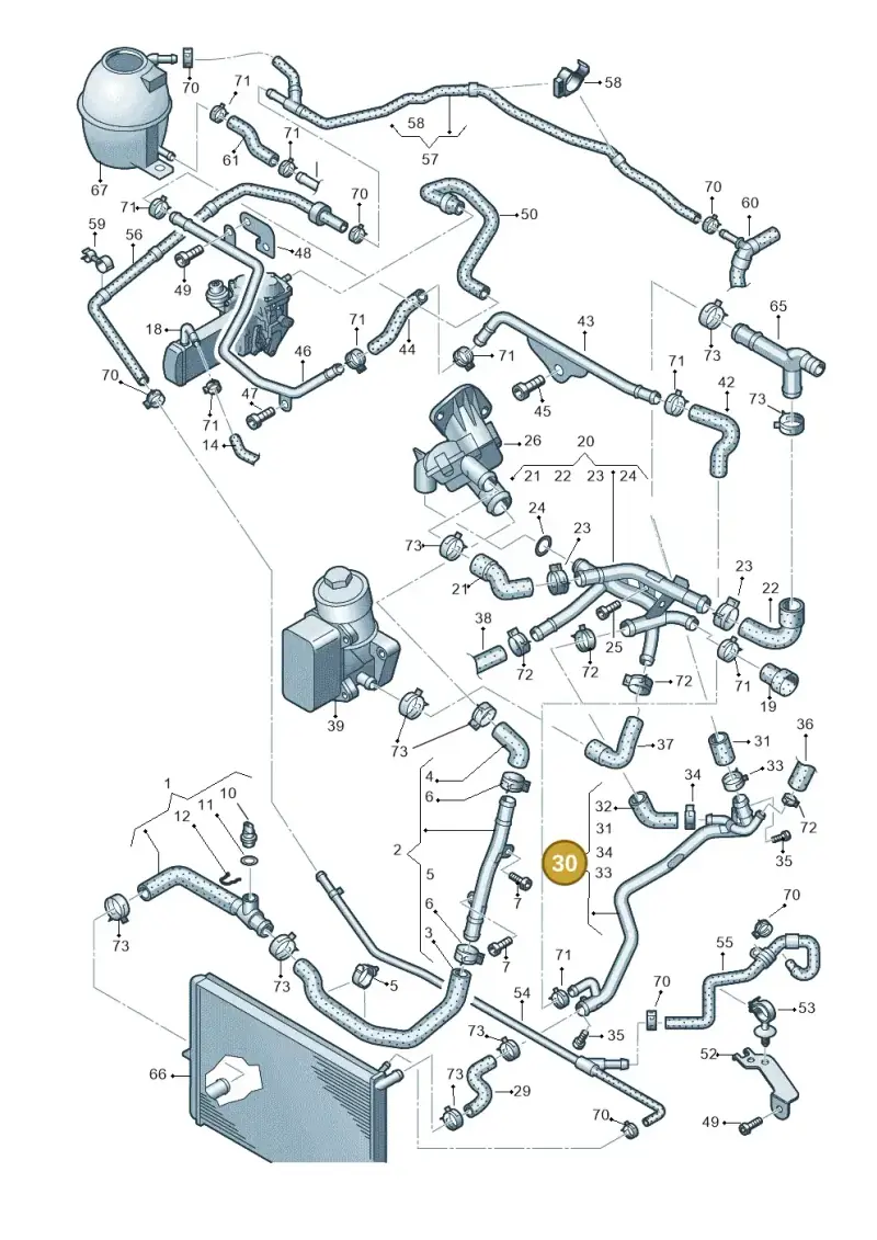 2H0122101K — Volkswagen Amarok twin cab (2022-) diagram 683121540, position 30