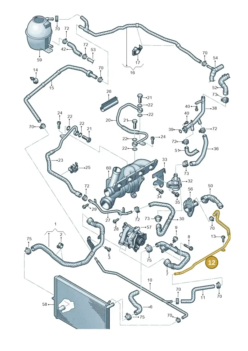 2H0122447G — Volkswagen Amarok twin cab (2016-2022) diagram 683121300, position 12