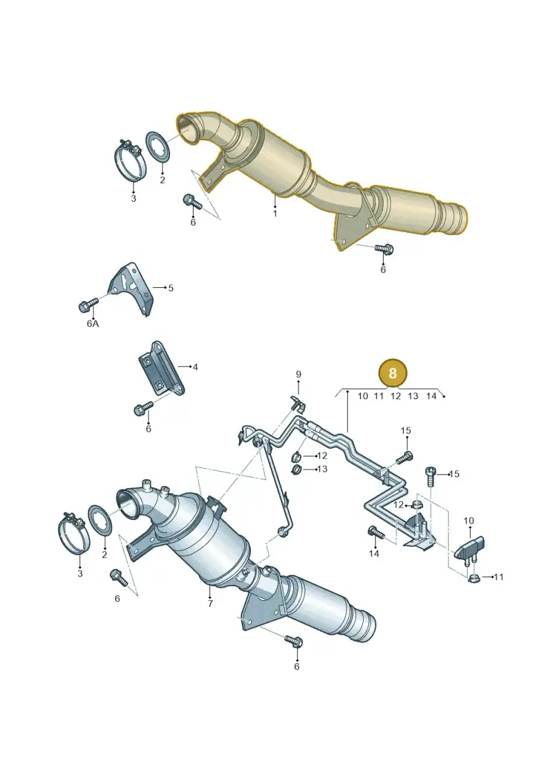 2H0131552B — Volkswagen Amarok twin cab (2009-2012) diagram 683253600, position 8