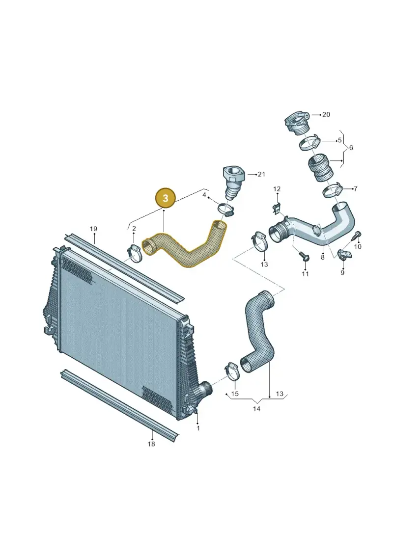 2H0145980E — Volkswagen Amarok twin cab (2012-2016) diagram 683145850, position 3