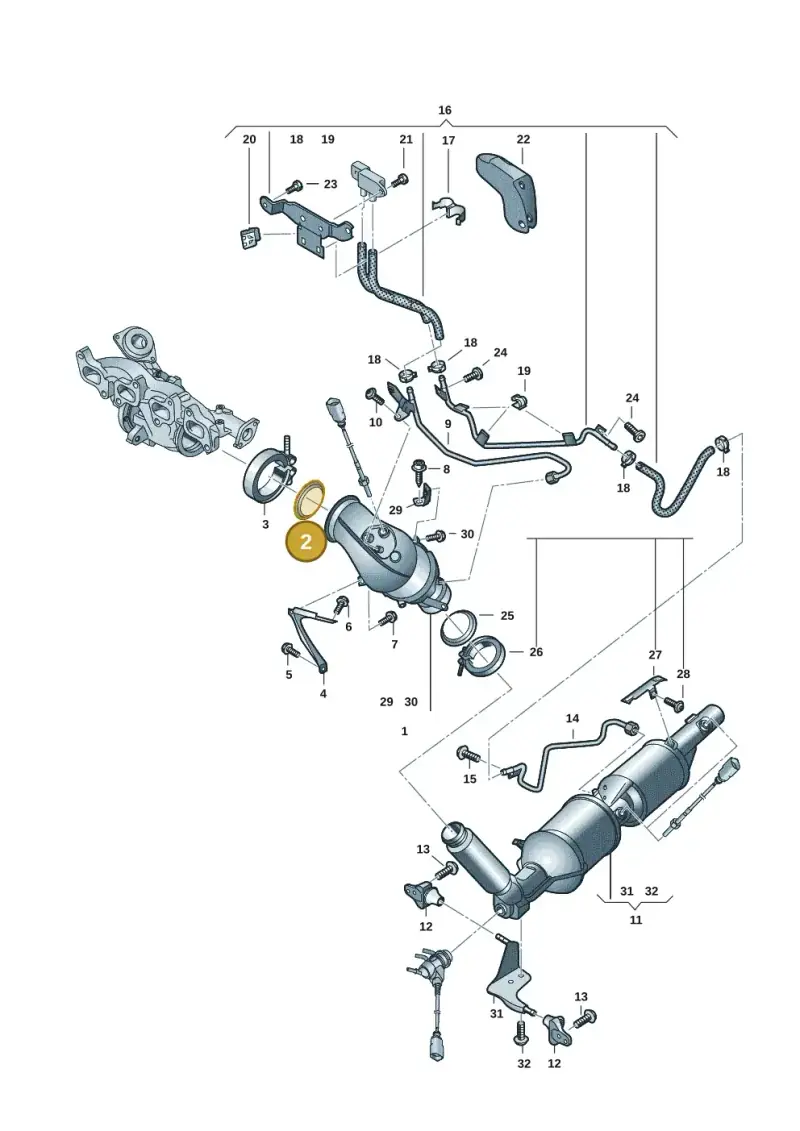 2H0253115 — Volkswagen Transport. multivan (2019-2024) diagram 7em253070, position 2