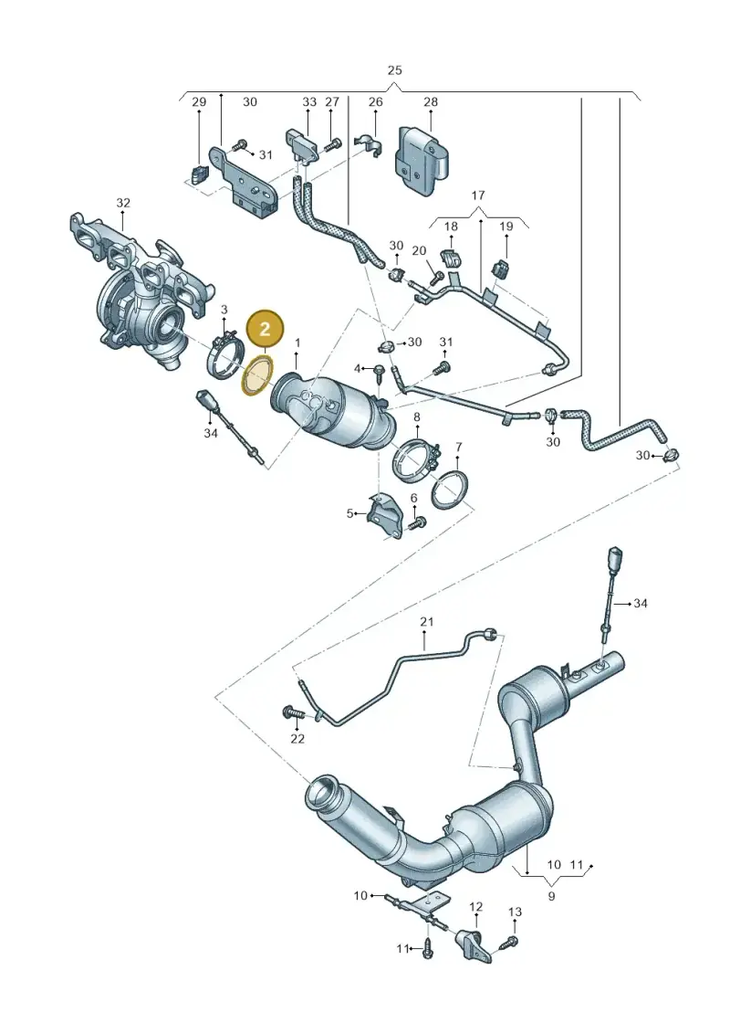 2H0253115 — Volkswagen MAN TGE 55 (2016-2021) diagram 806253100, position 2