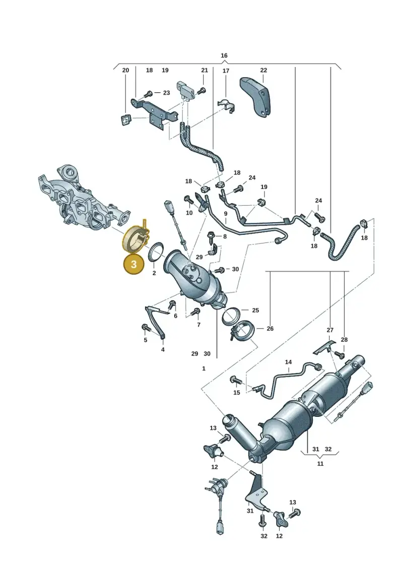 2H0253725 — Volkswagen Transport. multivan (2019-2024) diagram 7em253070, position 3