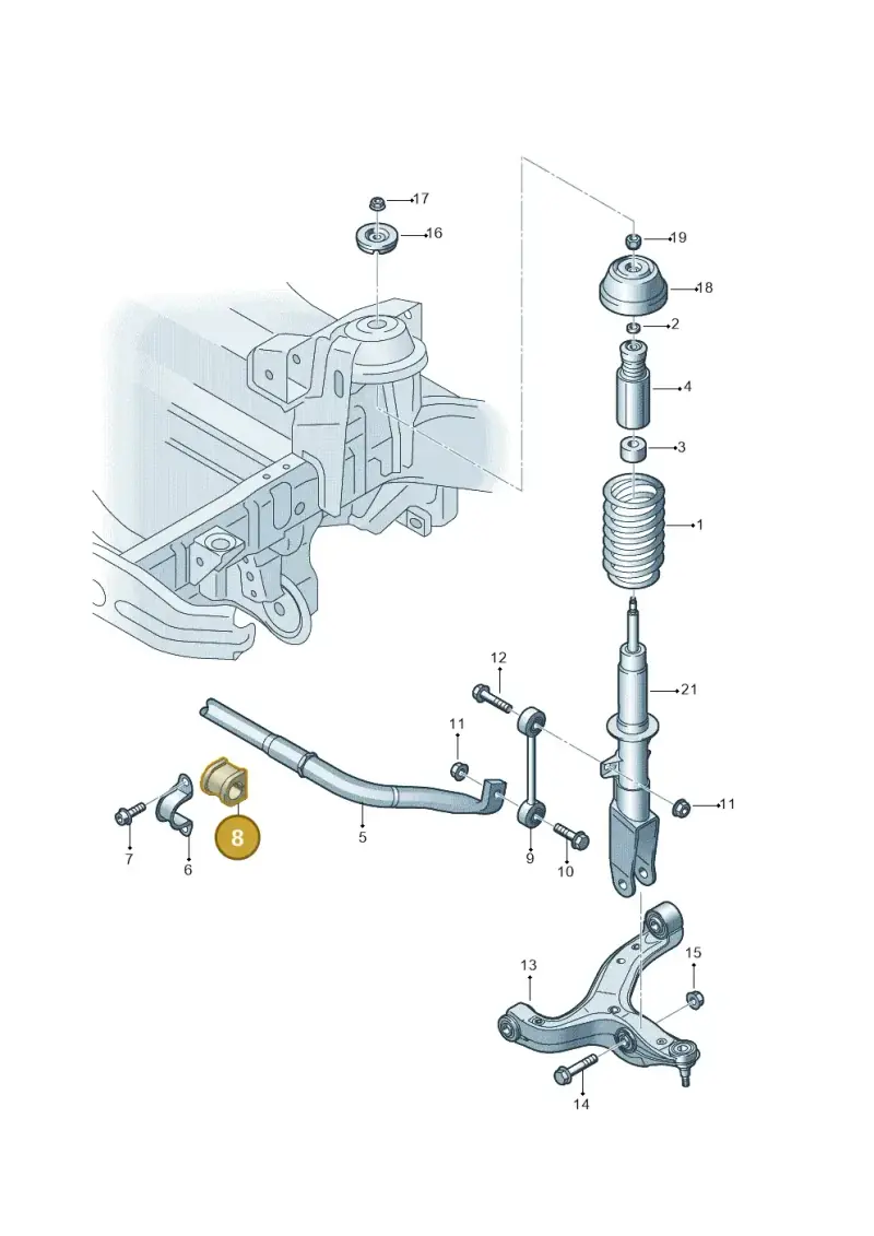 2H0411313D — Volkswagen Amarok twin cab (2022-) diagram 683411000, position 8