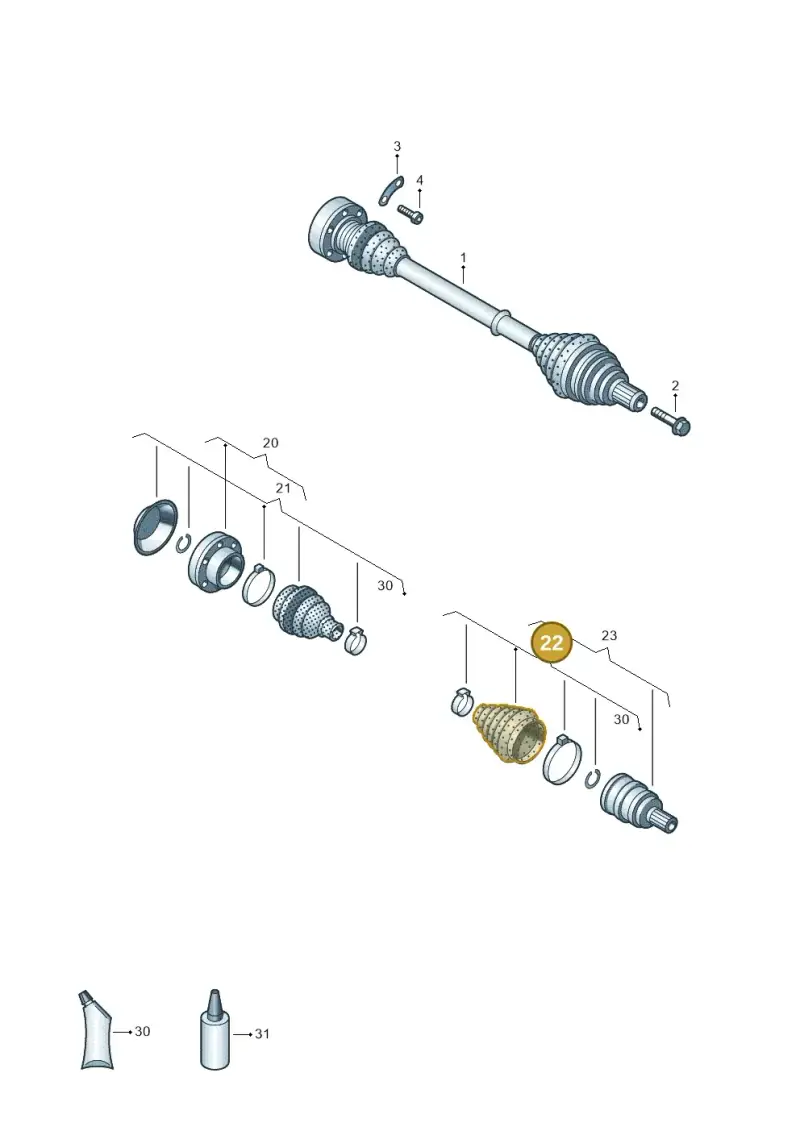 2H0498203B — Volkswagen Amarok twin cab (2022-) diagram 894407200, position 22
