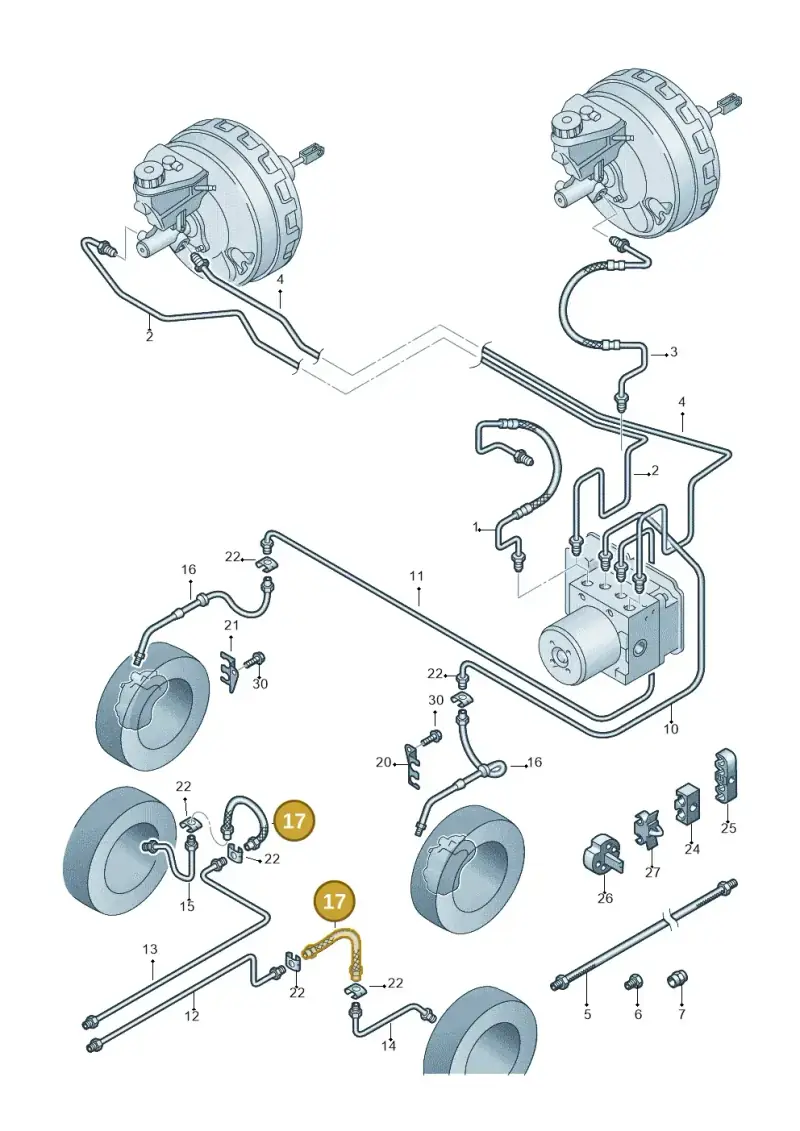 2H0611775B — Volkswagen Amarok twin cab (2012-2016) diagram 683611300, position 17