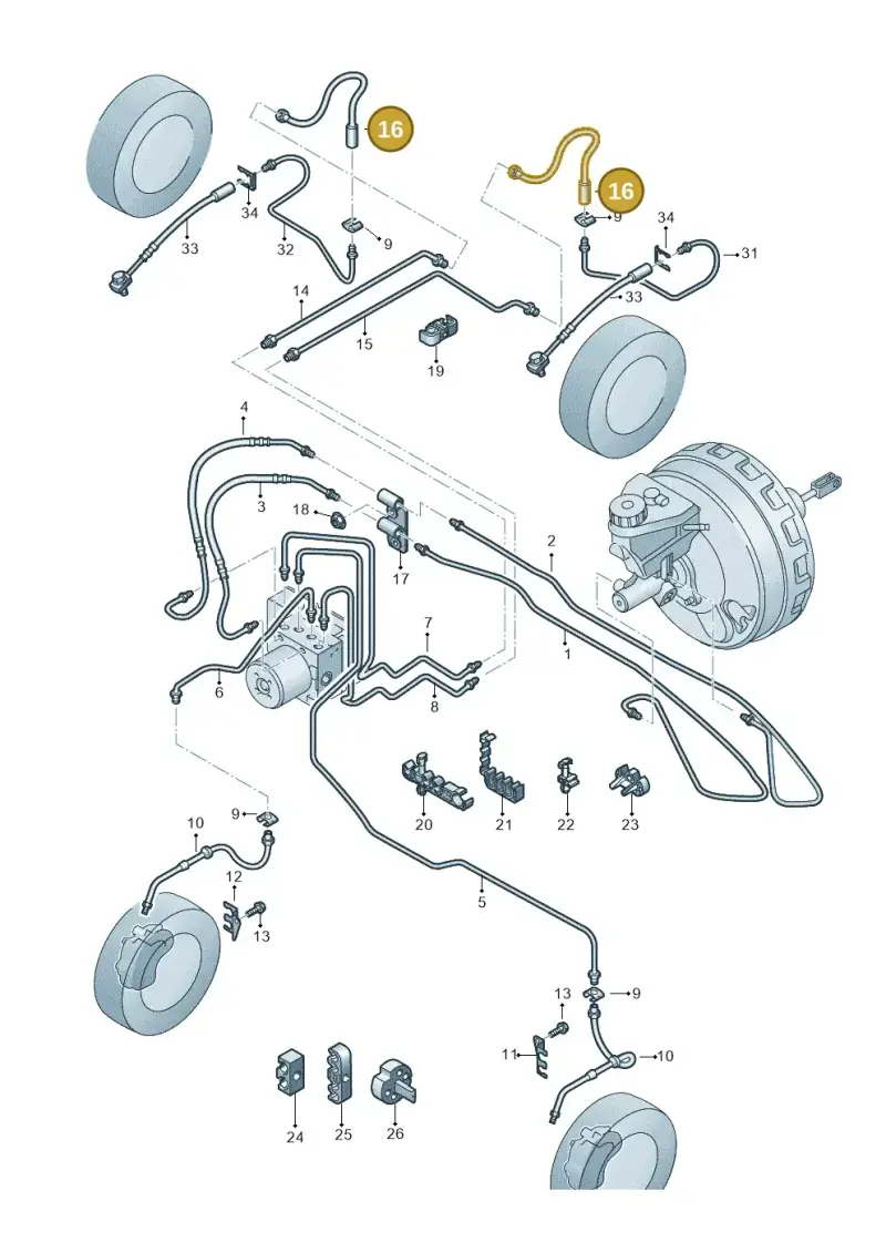 2H0611775B — Volkswagen Amarok twin cab (2022-) diagram 894611220, position 16