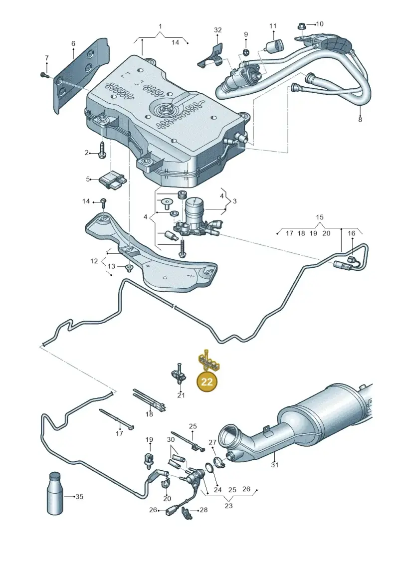 2H0611793 — Volkswagen Amarok twin cab (2016-2022) diagram 894253560, position 22