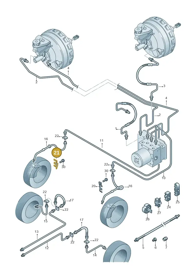2H0614514A — Volkswagen Amarok twin cab (2012-2016) diagram 683611300, position 21