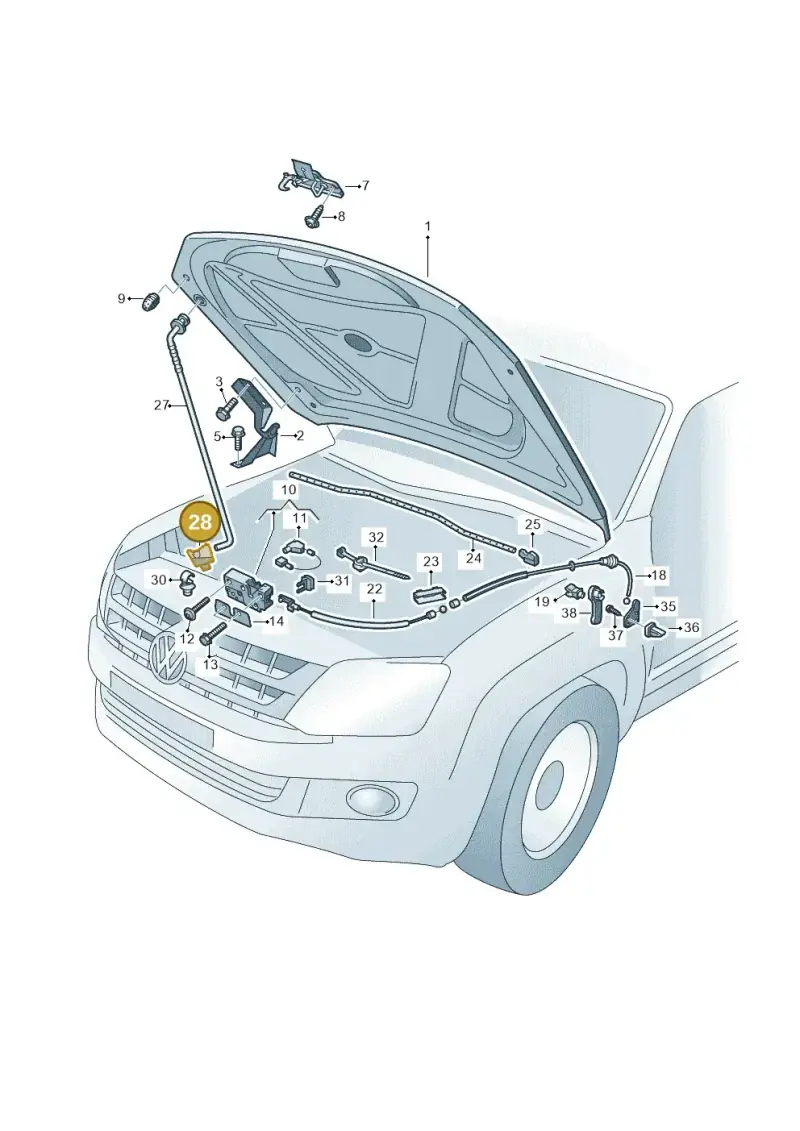 2H0805734A — Volkswagen Amarok twin cab (2012-2016) diagram 683823000, position 28