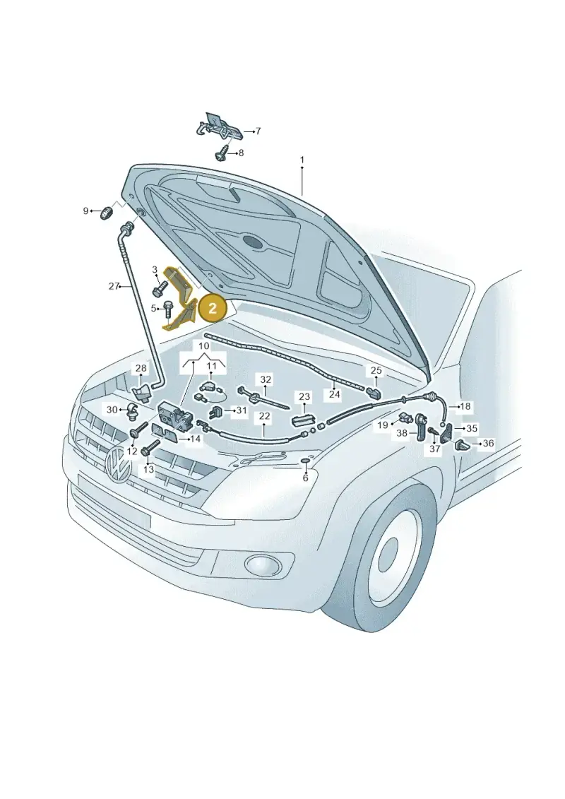 2H0823301A — Volkswagen Amarok twin cab (2022-) diagram 749823000, position 2