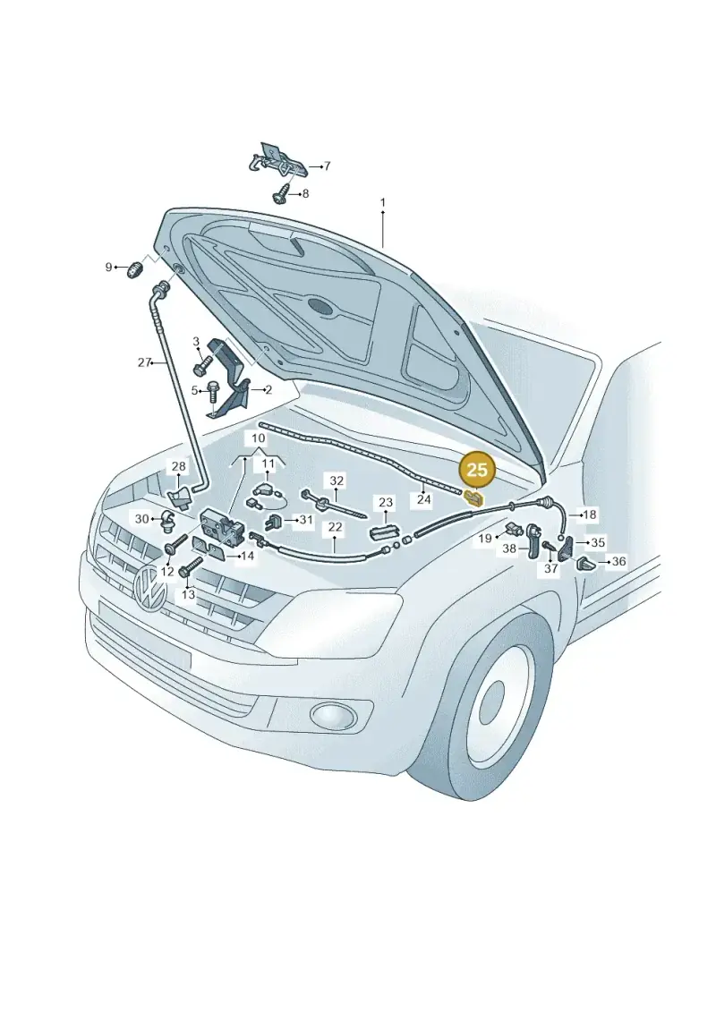2H0823713 — Volkswagen Amarok twin cab (2012-2016) diagram 683823000, position 25
