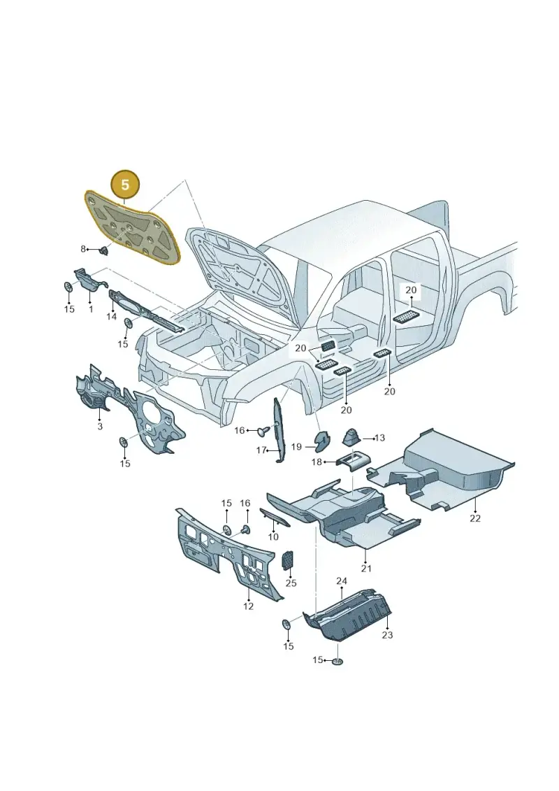 2H0863835 — Volkswagen Amarok twin cab (2022-) diagram 894863200, position 5