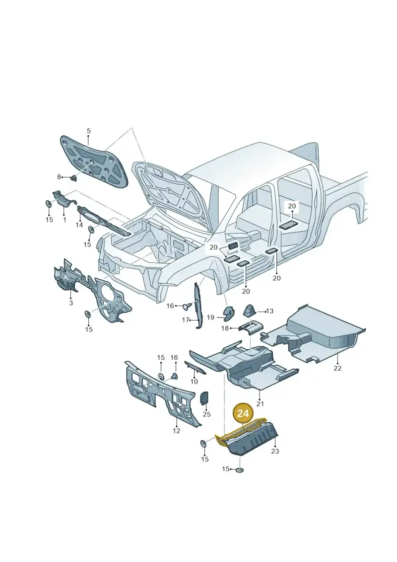 2H0863870 — Volkswagen Amarok twin cab (2022-) diagram 894863200, position 24