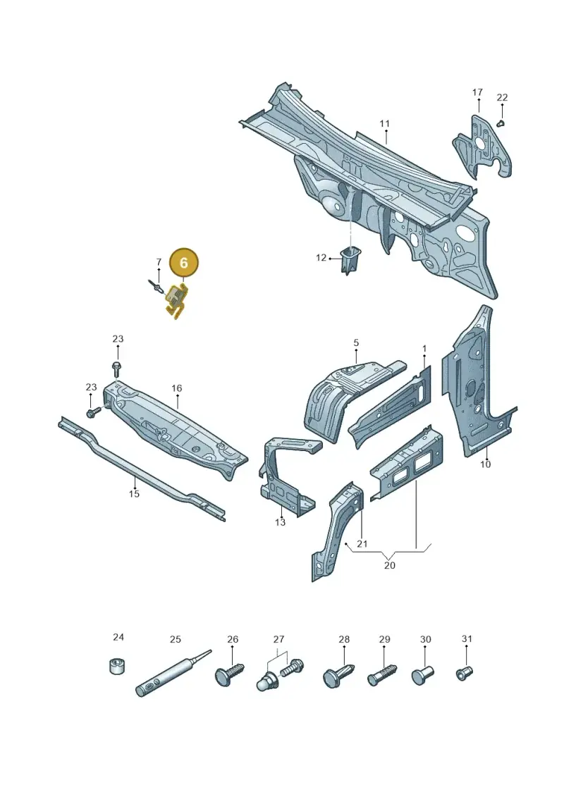 2H0903121 — Volkswagen Amarok twin cab (2022-) diagram 894805000, position 6