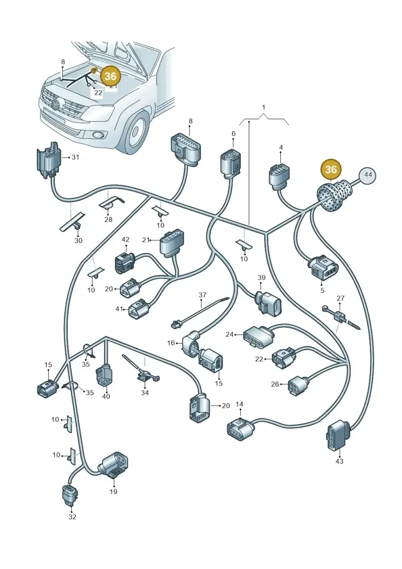 2H0907368F — Volkswagen Amarok twin cab (2022-) diagram 894971820, position 36