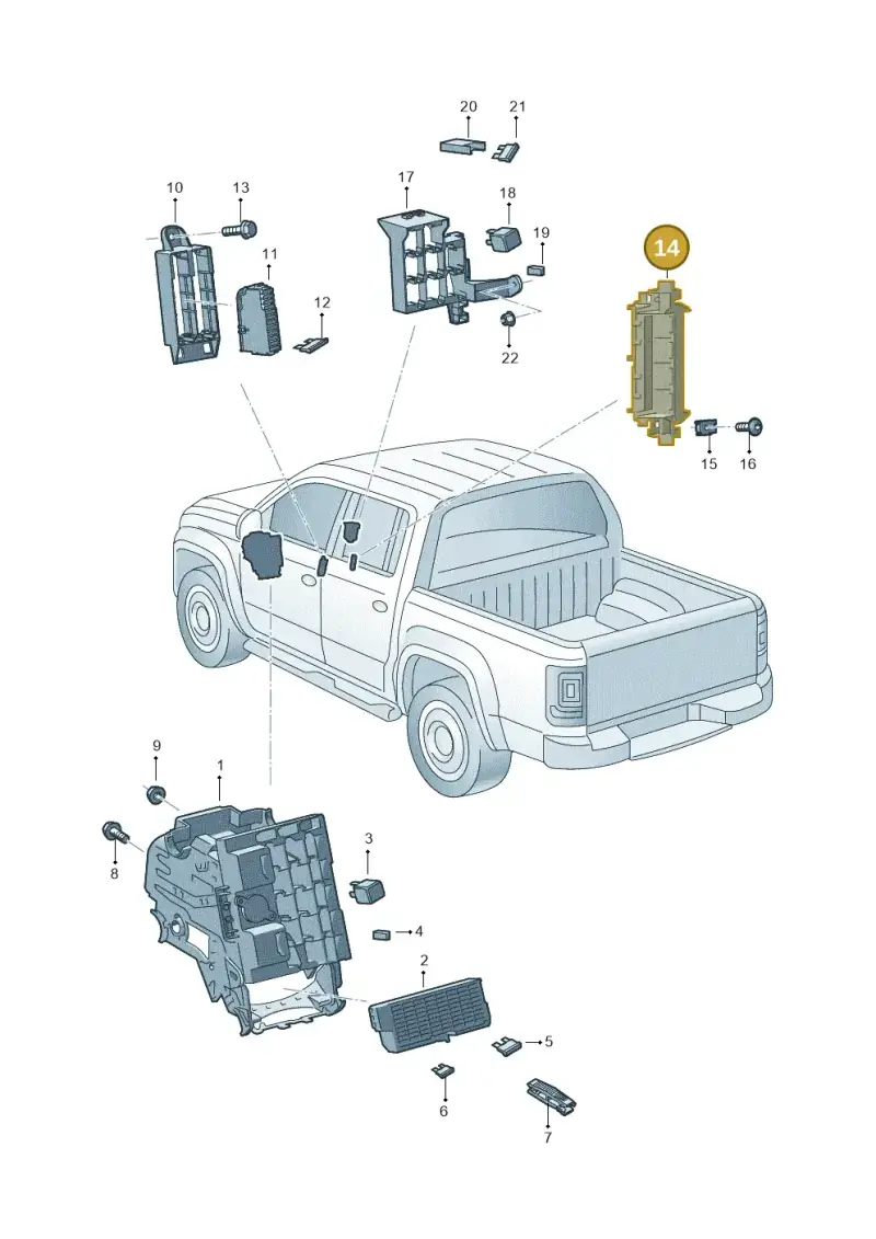 2H0937545 — Volkswagen Amarok twin cab (2022-) diagram 894937000, position 14