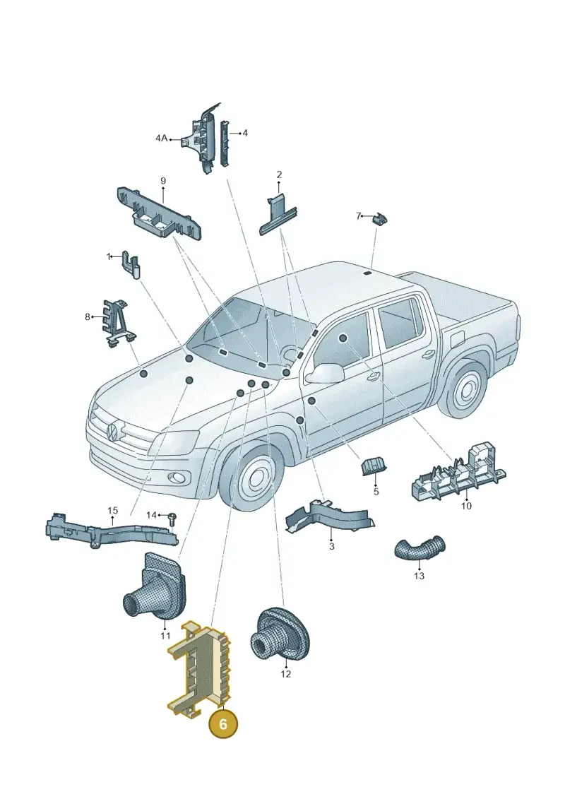 2H0937545 — Volkswagen Amarok twin cab (2016-2022) diagram 894971860, position 6