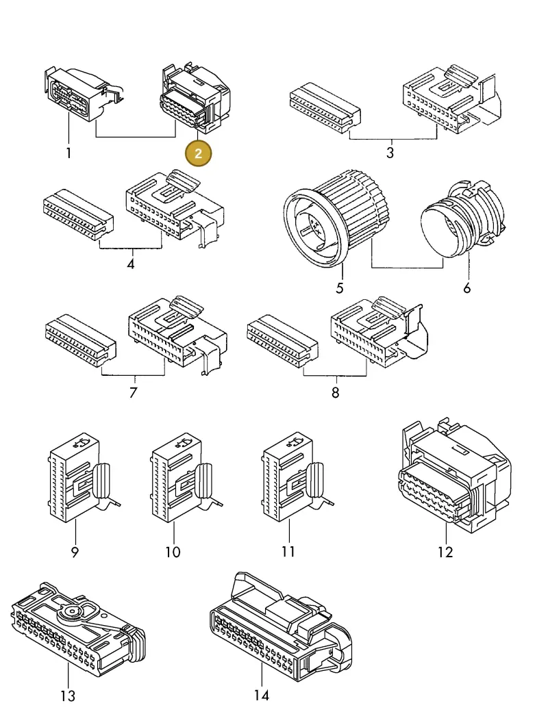 2H0937722 — Volkswagen 1J0 platform diagram 198972400, position 2