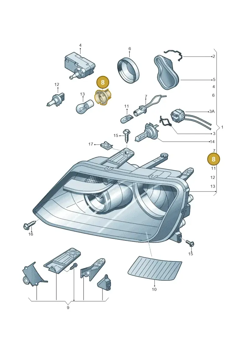 2H0953123A — Volkswagen Amarok twin cab (2012-2016) diagram 683941000, position 8