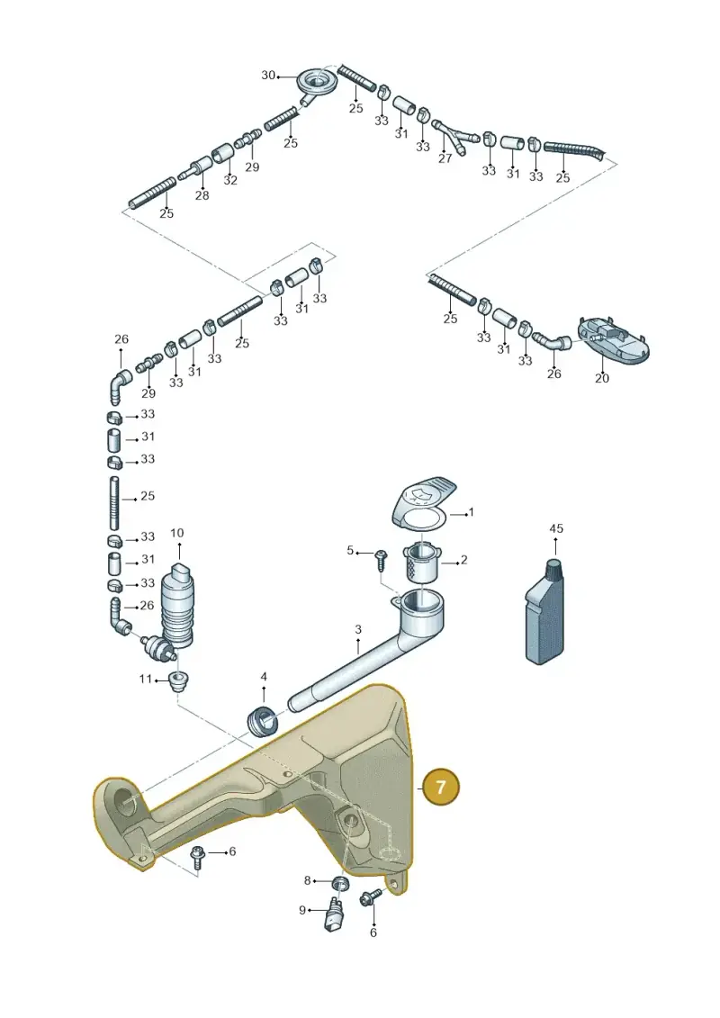 2H0955453F — Volkswagen Amarok twin cab (2012-2016) diagram 683955100, position 7