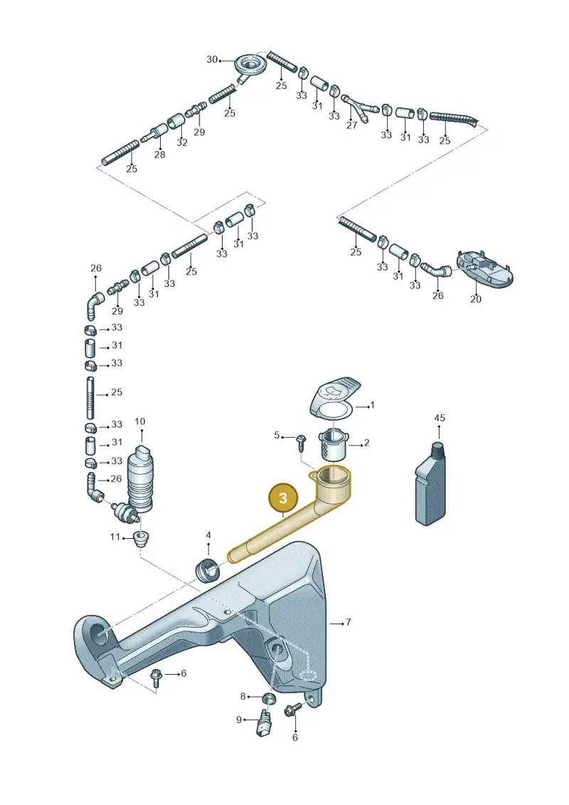 2H0955463A — Volkswagen Amarok twin cab (2012-2016) diagram 683955100, position 3