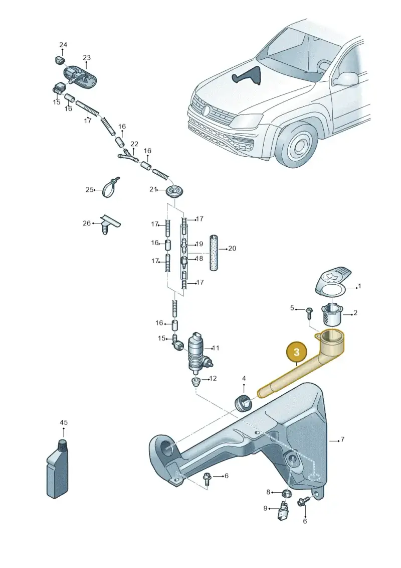2H0955463A — Volkswagen Amarok twin cab (2022-) diagram 894955100, position 3