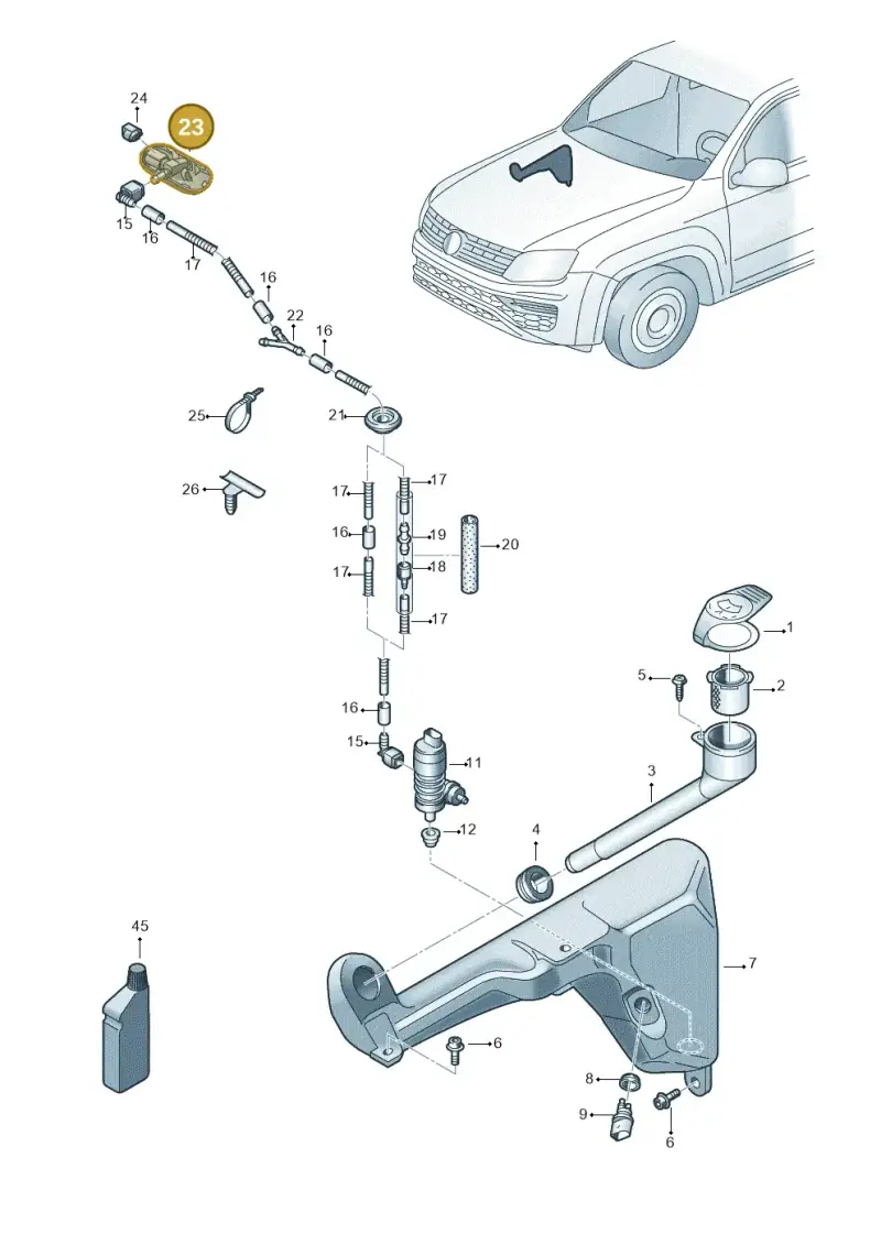 2H0955988D — Volkswagen Amarok (2022-) diagram 894955100, position 23