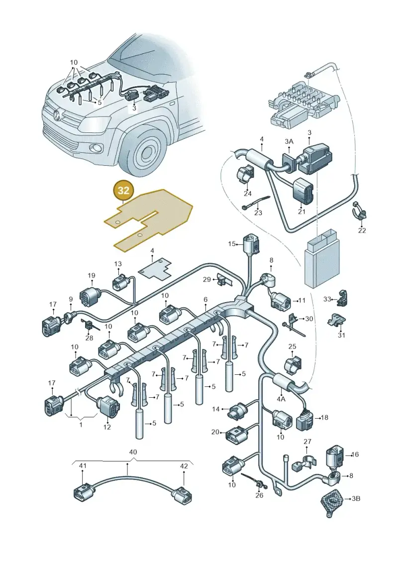 2H0971461A — Volkswagen Amarok twin cab (2012-2016) diagram 683971050, position 32