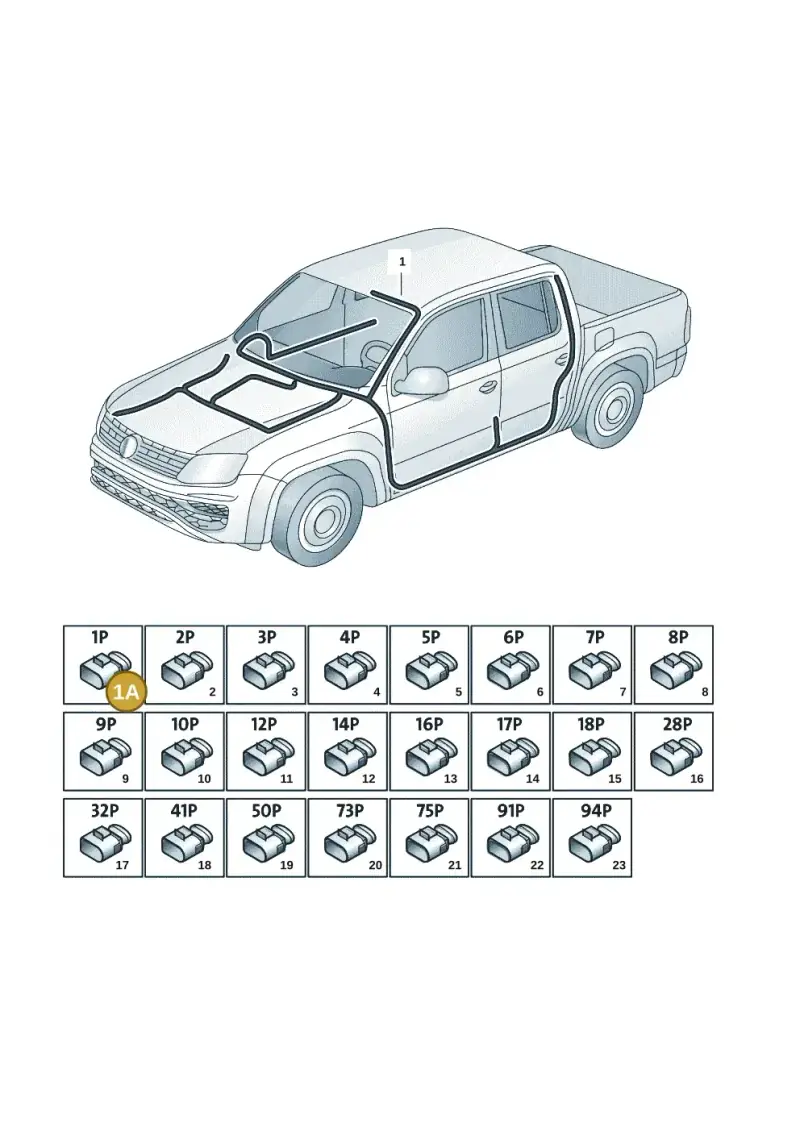 2H0971701 — Volkswagen Amarok (2022-) diagram 2ha971080, position 1A