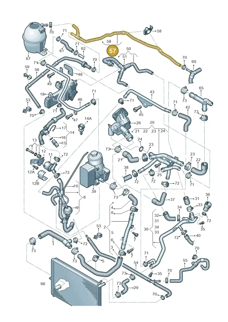 2H1121444A — Volkswagen Amarok twin cab (2016-2022) diagram 683121470, position 57
