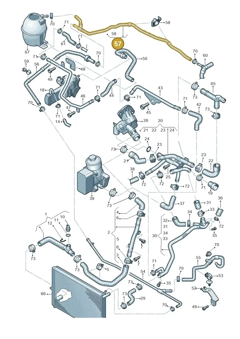 2H1121444A — Volkswagen Amarok twin cab (2016-2022) diagram 683121540, position 57