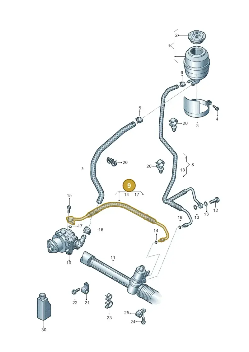 2H1422893E — Volkswagen Amarok twin cab (2022-) diagram 683422500, position 9