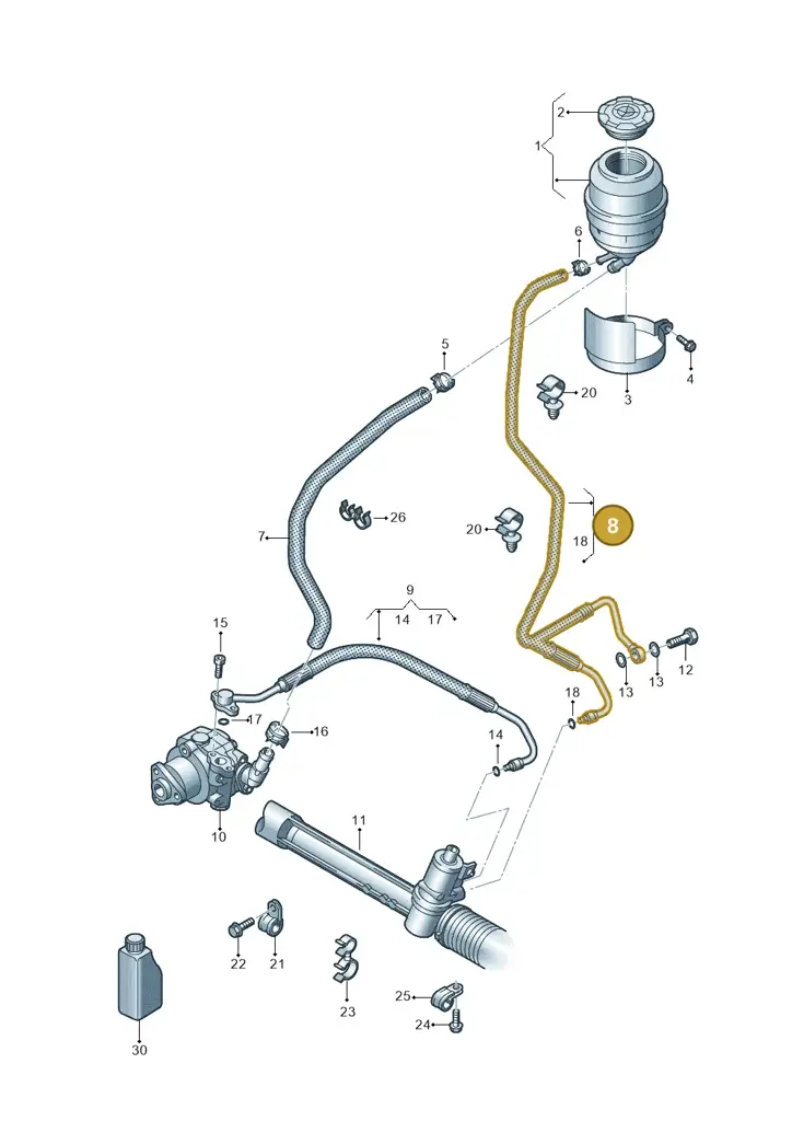 2H3422891F — Volkswagen Amarok twin cab (2022-) diagram 683422500, position 8