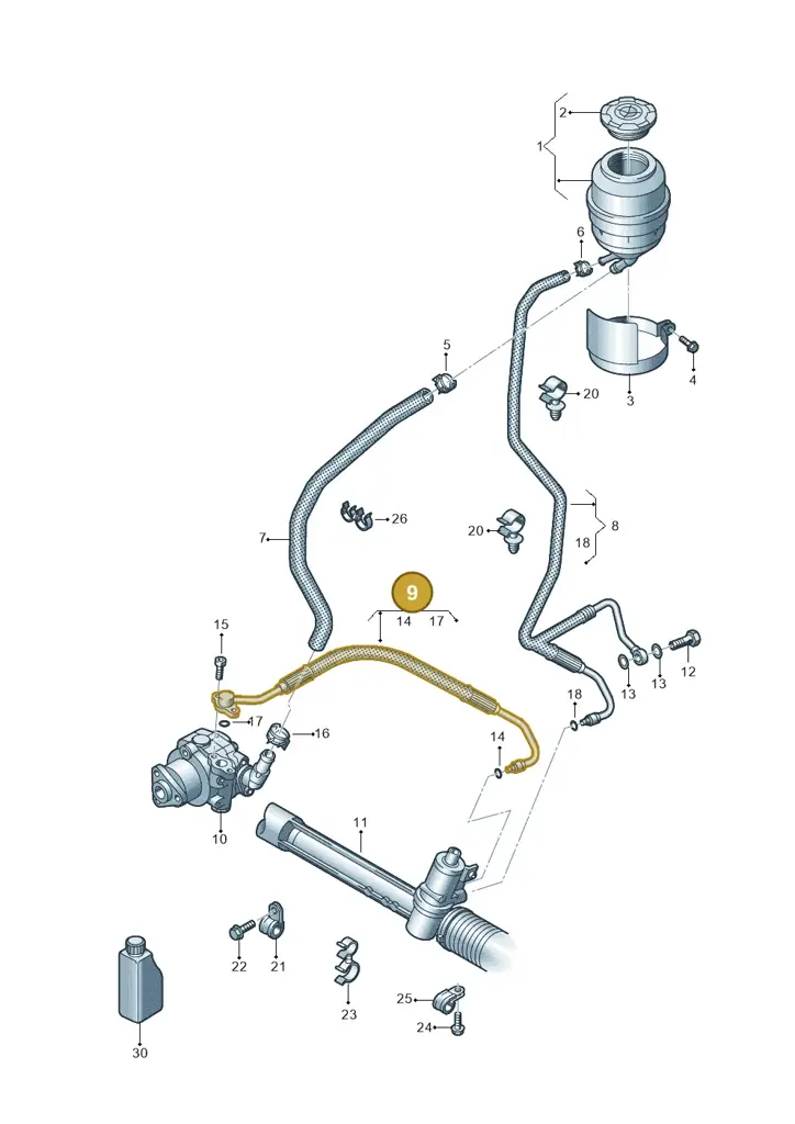 2H3422893C — Volkswagen Amarok twin cab (2022-) diagram 683422500, position 9