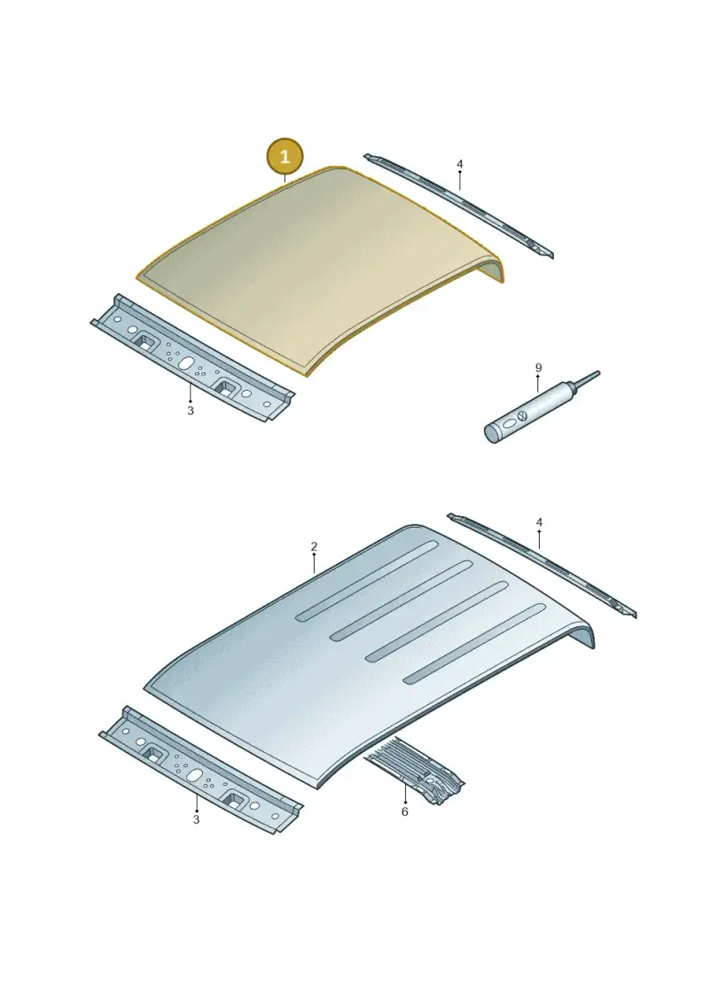 2H5817111A — Volkswagen Amarok twin cab (2009-2012) diagram 683817000, position 1