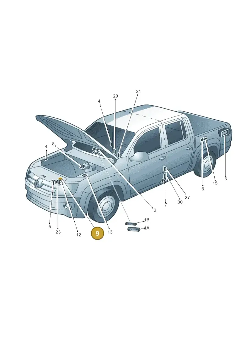 2H6010008A — Volkswagen Amarok twin cab (2022-) diagram 683010000, position 9