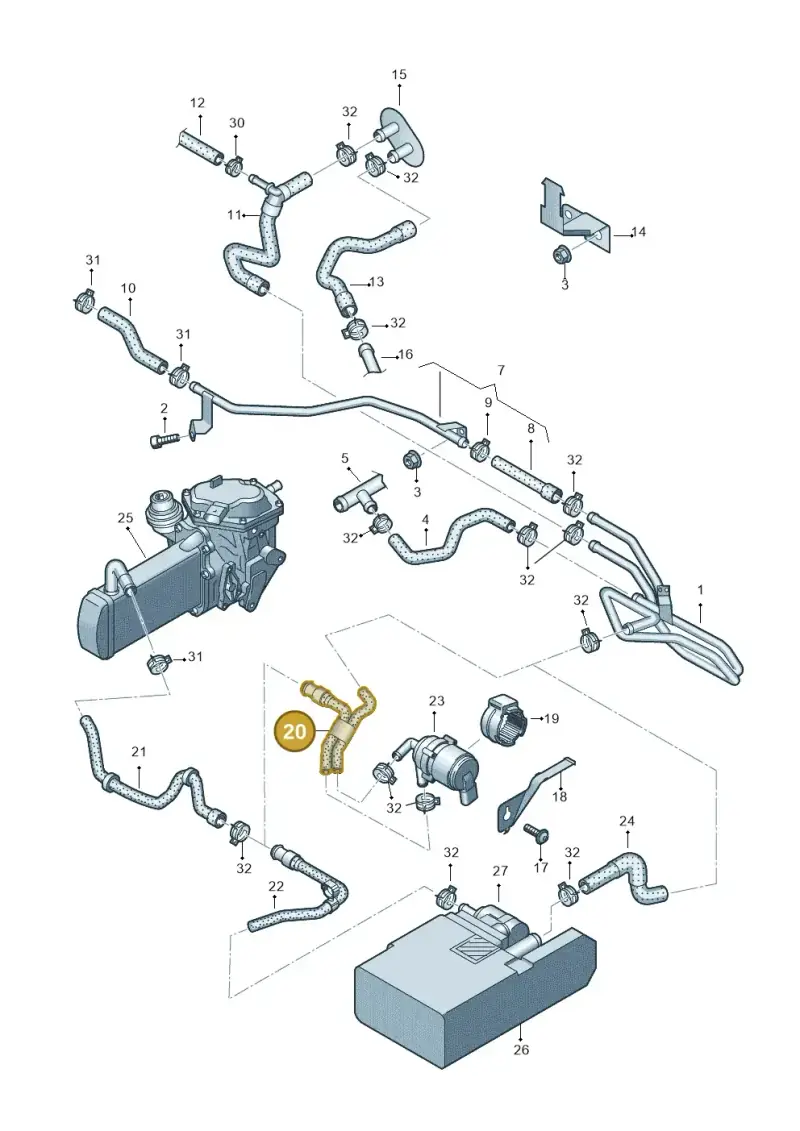2H6122157AF — Volkswagen Amarok twin cab (2022-) diagram 894121010, position 20
