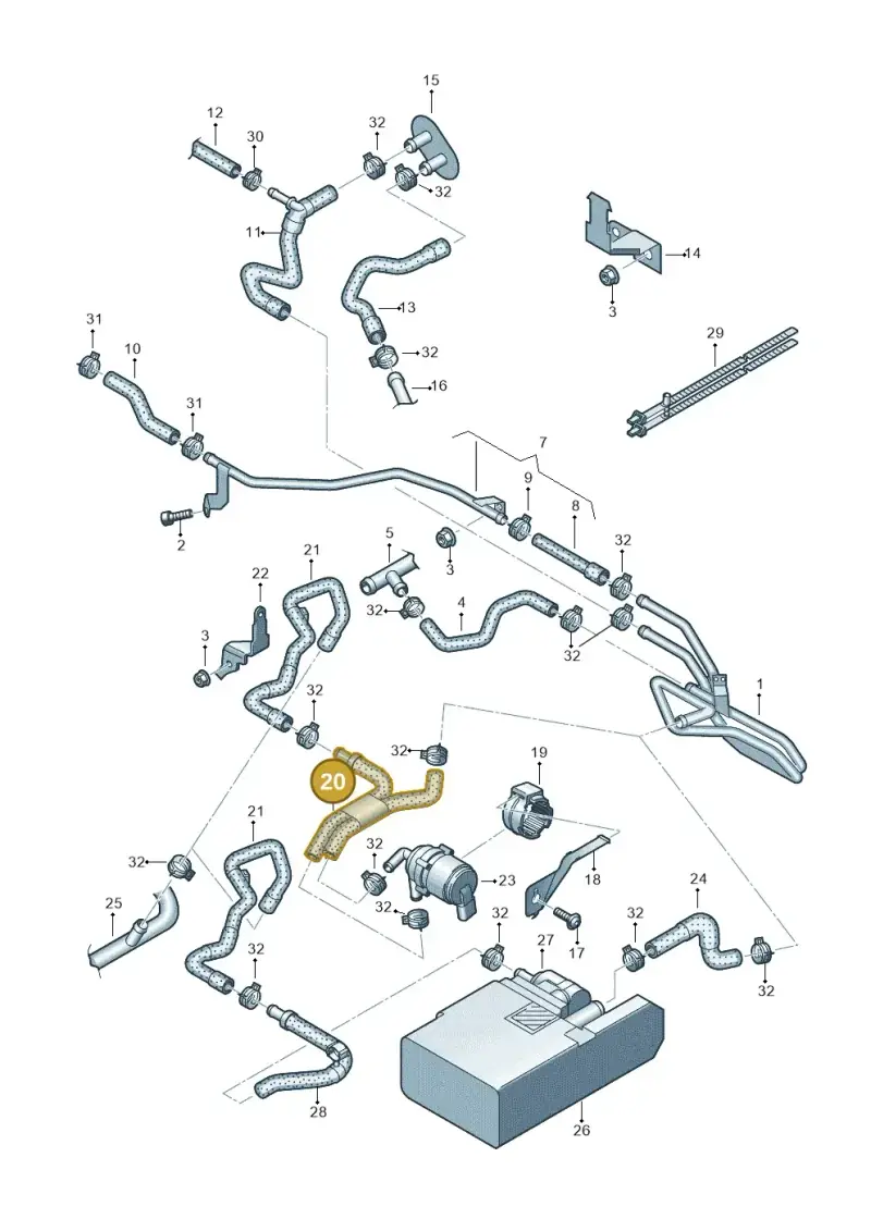 2H6122157AF — Volkswagen Amarok twin cab (2022-) diagram 894121000, position 20