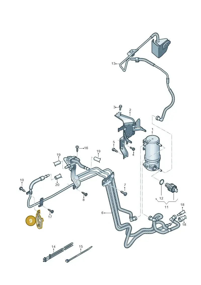 2H6131563E — Volkswagen Amarok twin cab (2022-) diagram 894127600, position 9