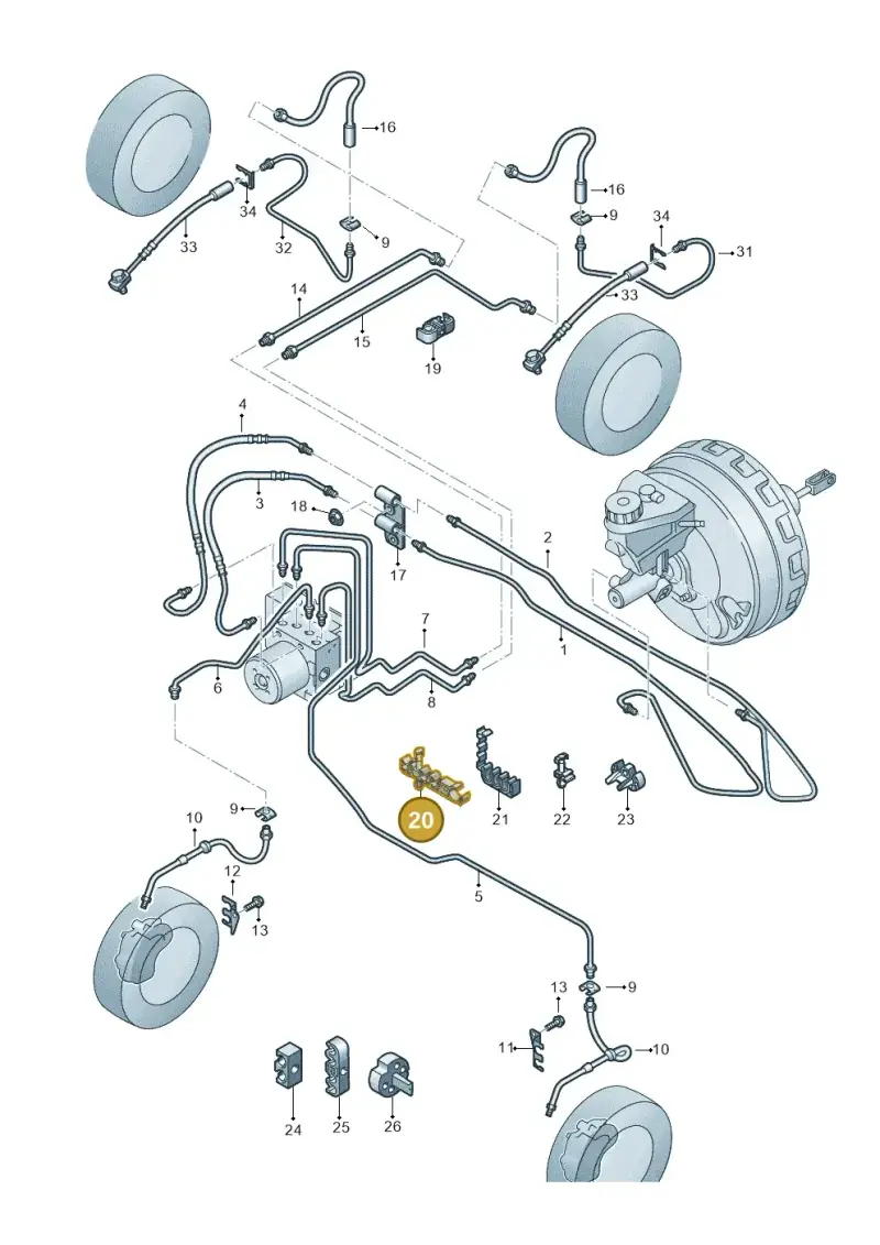 2H6611793 — Volkswagen Amarok twin cab (2022-) diagram 894611220, position 20
