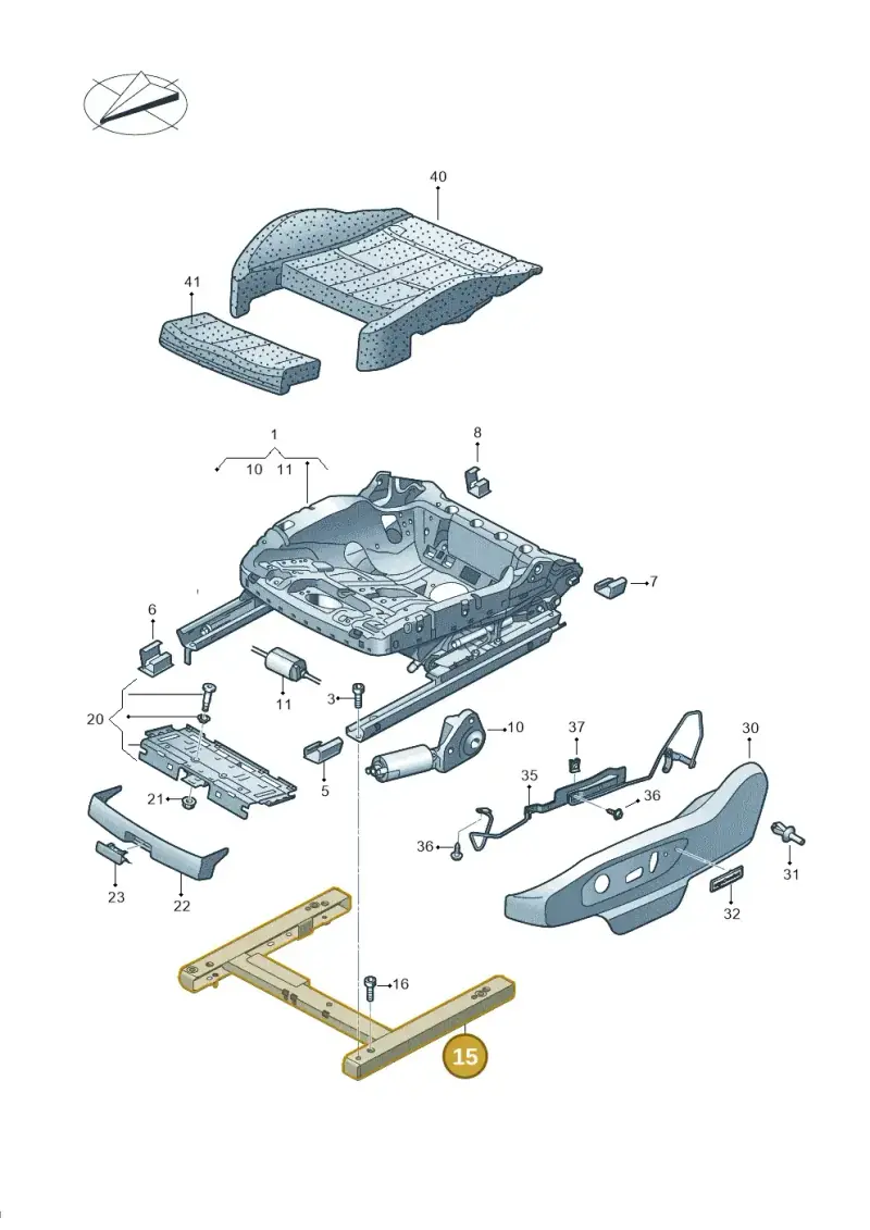 2H6881033B — Volkswagen Amarok twin cab (2022-) diagram 894881300, position 15