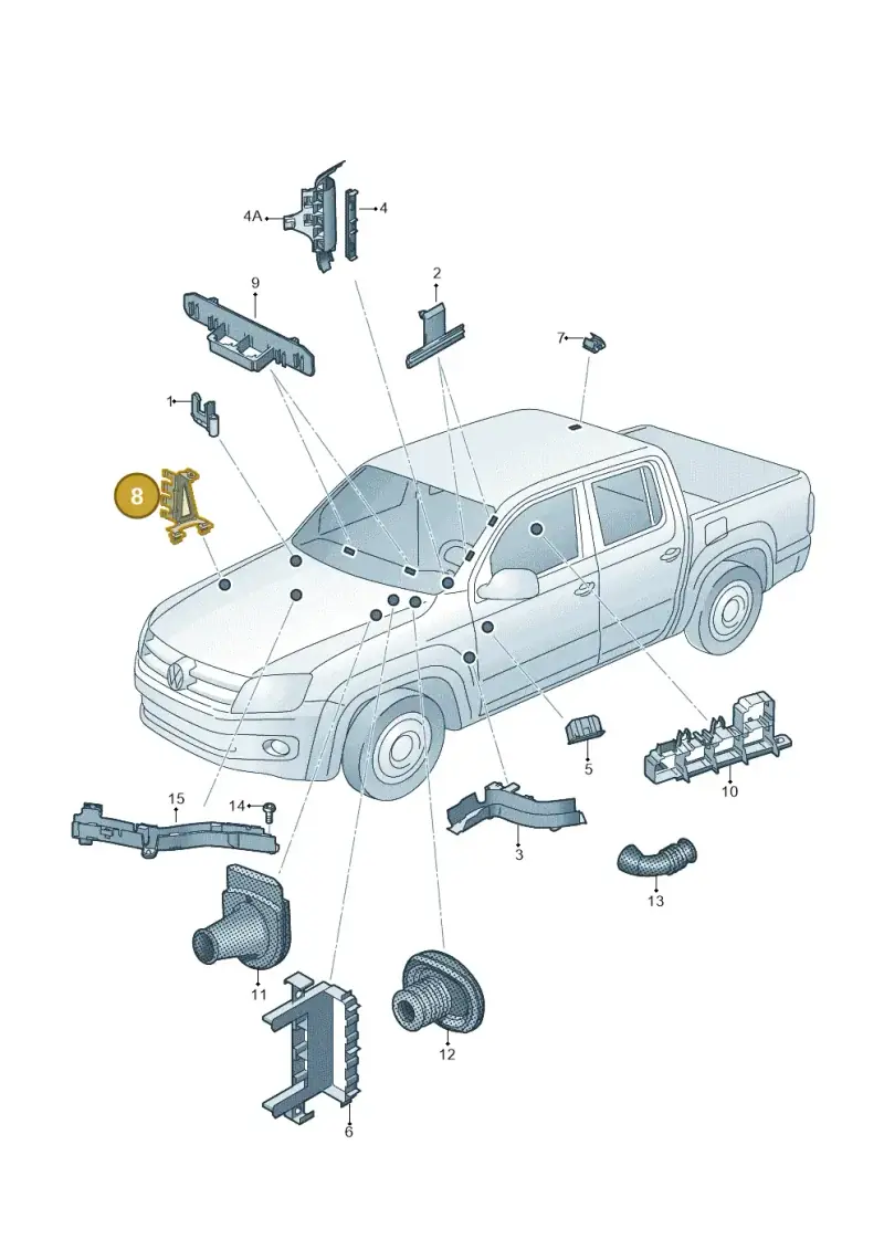 2H6903141 — Volkswagen Amarok twin cab (2016-2022) diagram 894971860, position 8