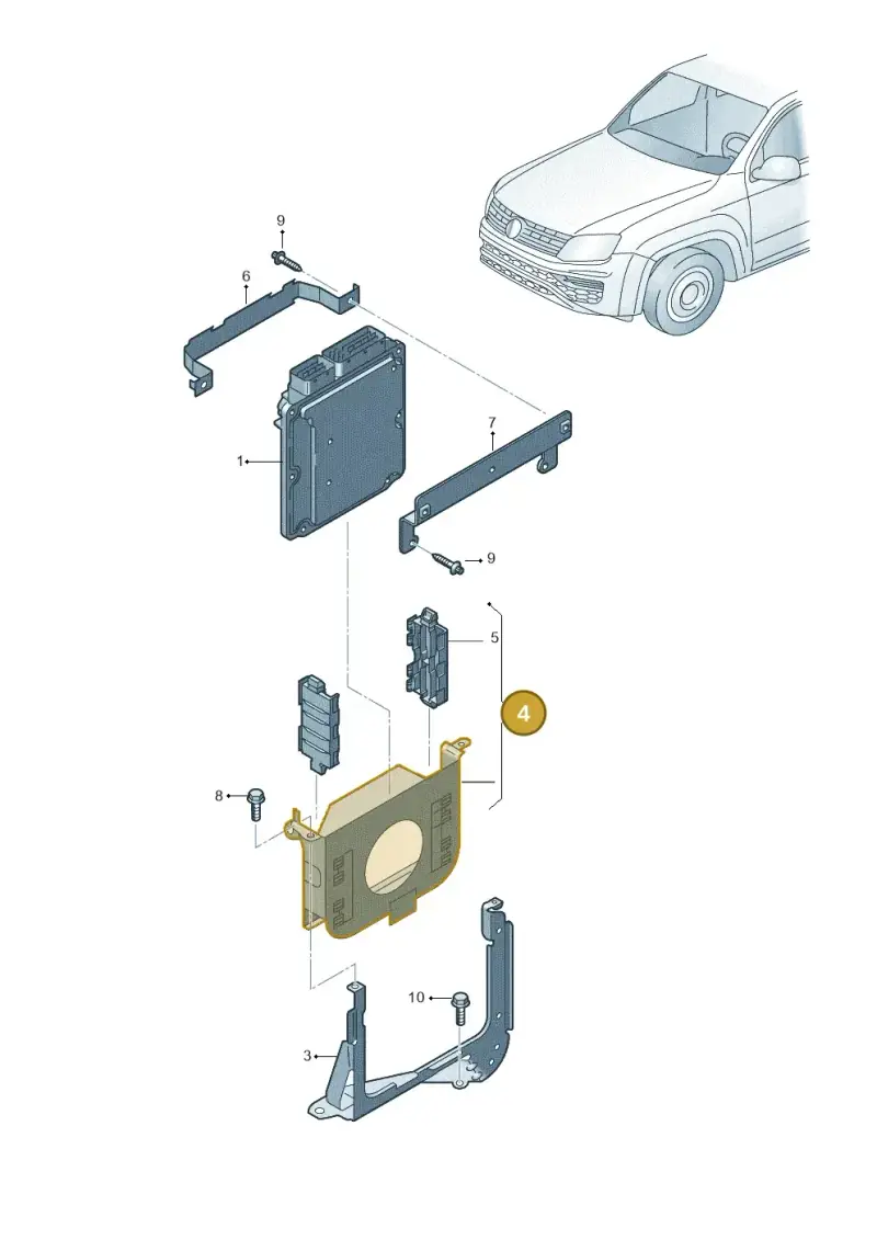 2H6906217A — Volkswagen Amarok (2016-2022) diagram 894906200, position 4