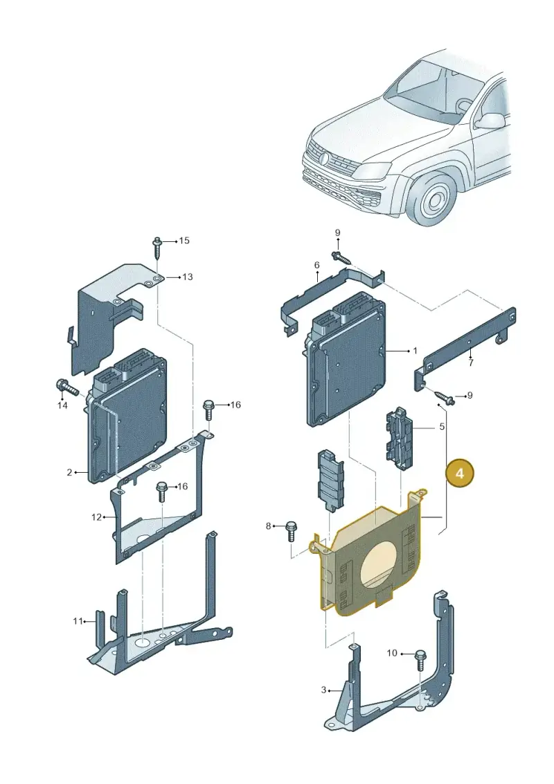 2H6906217A — Volkswagen Amarok (2022-) diagram 894906220, position 4