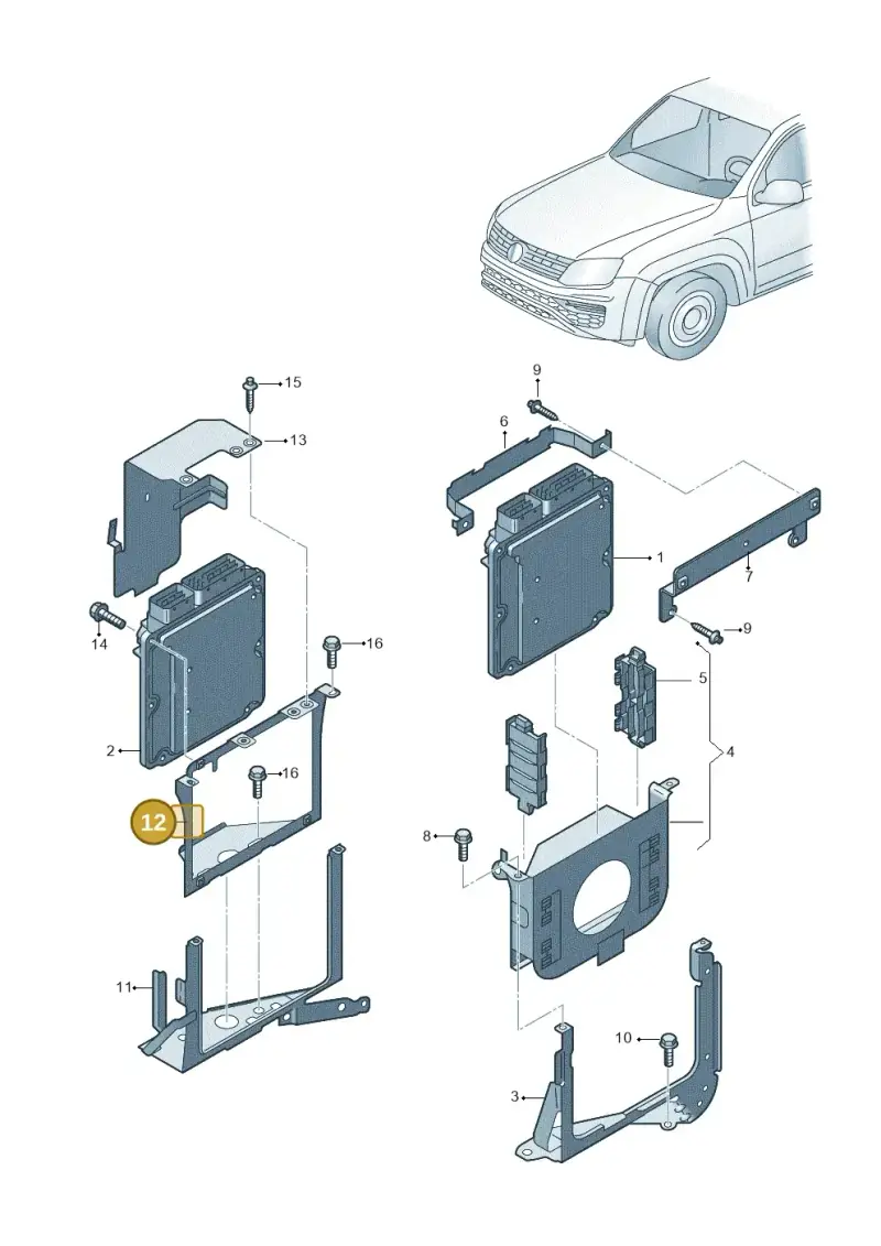 2H6906217B — Volkswagen Amarok (2022-) diagram 894906220, position 12