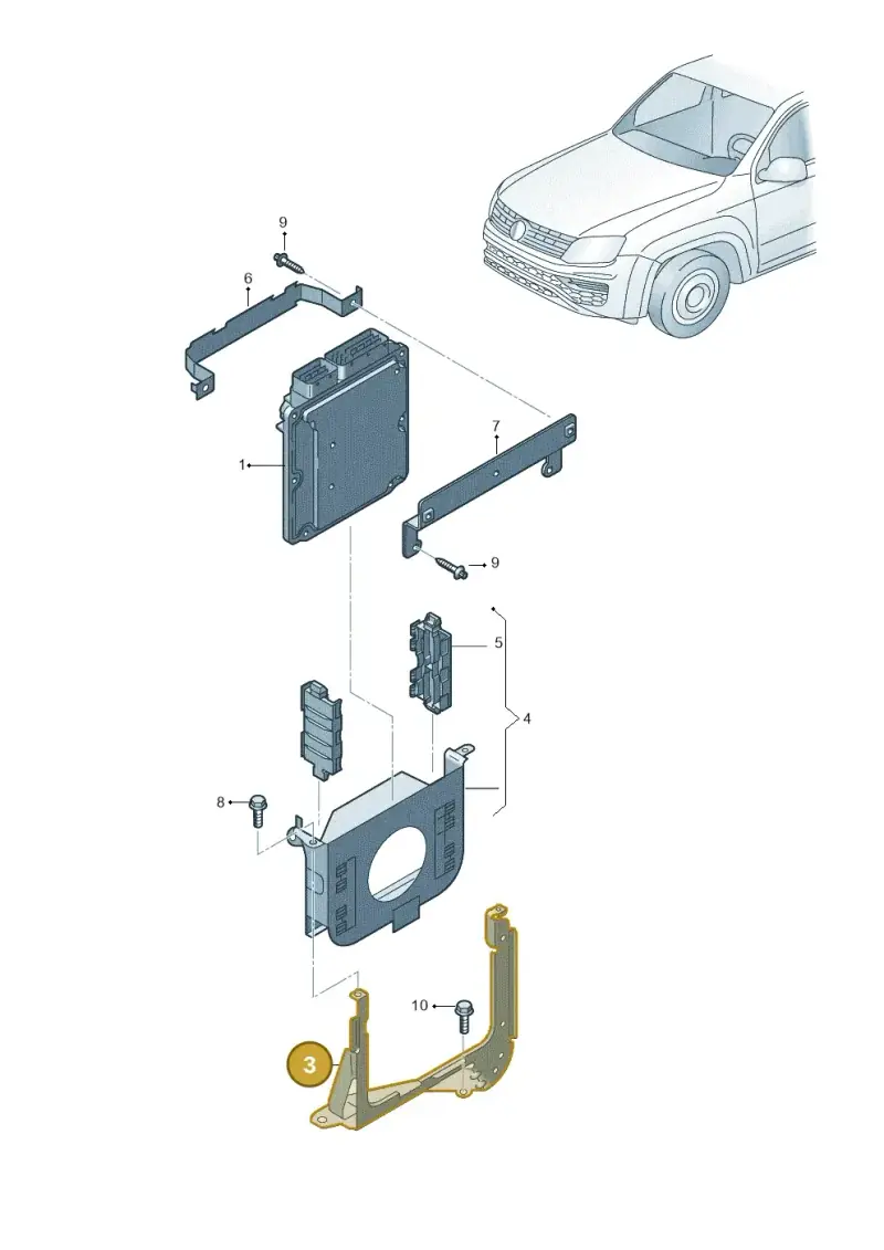 2H6906317A — Volkswagen Amarok (2016-2022) diagram 894906200, position 3