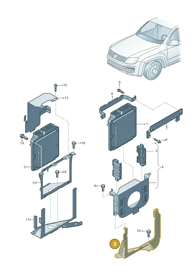 2H6906317A — Volkswagen Amarok (2022-) diagram 894906220, position 3