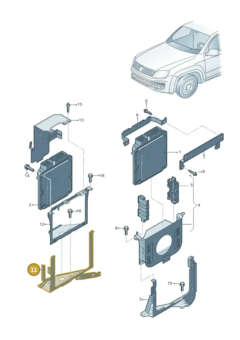 2H6906317C — Volkswagen Amarok (2022-) diagram 894906220, position 11